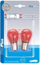 Pro Plus Autolamp - 12 Volt - 21 Watt - PY21 - BAU15S - Oranje - 2 stuks