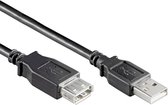 USB verlengkabel 2.0 - Zwart - 0.5 meter - Allteq