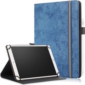 Universele Denver Tablet Hoes - Wallet Book Case - Auto Sleep/Wake - Blauw