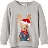 NAME IT MINI NMMRACHRISTMAS SWEAT BOX BRU Jongens Trui  - Maat 98