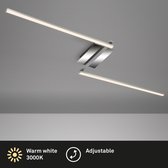 Briloner Leuchten - LED-paneel, plafondlamp dimbaar, afstandsbediening, kleurtemperatuurregeling, nachtlampje, 24 W wit-zwart, Ø40cm