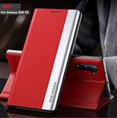Luxe Platingrand Flip Case met Magneetsluiting voor Samsung Galaxy S20 FE (4G/5G) - Rood