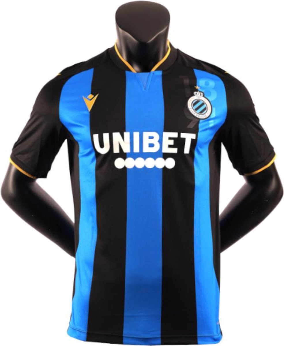 Macron 2021-2022 Club Brugge Home Football Soccer T-Shirt Blue