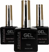 Gellex- SET Absolute Builder Gel in a bottle "Gaea" 15ml - Starterspakket 3x15ml - Gel Nagellak set- Biab nagels