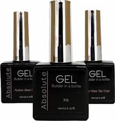 Gellex - SET Absolute Builder Gel in a bottle "Iris" 15ml - Starterspakket 3x15ml - Gel Nagellakset- Gellak - Biab nagels