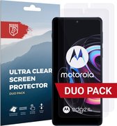 Rosso Screen Protector Ultra Clear Duo Pack Geschikt voor Motorola Edge 20 Pro | TPU Folie | Case Friendly | 2 Stuks