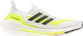 adidas Ultraboost 21 Heren - wit/geel - maat 42