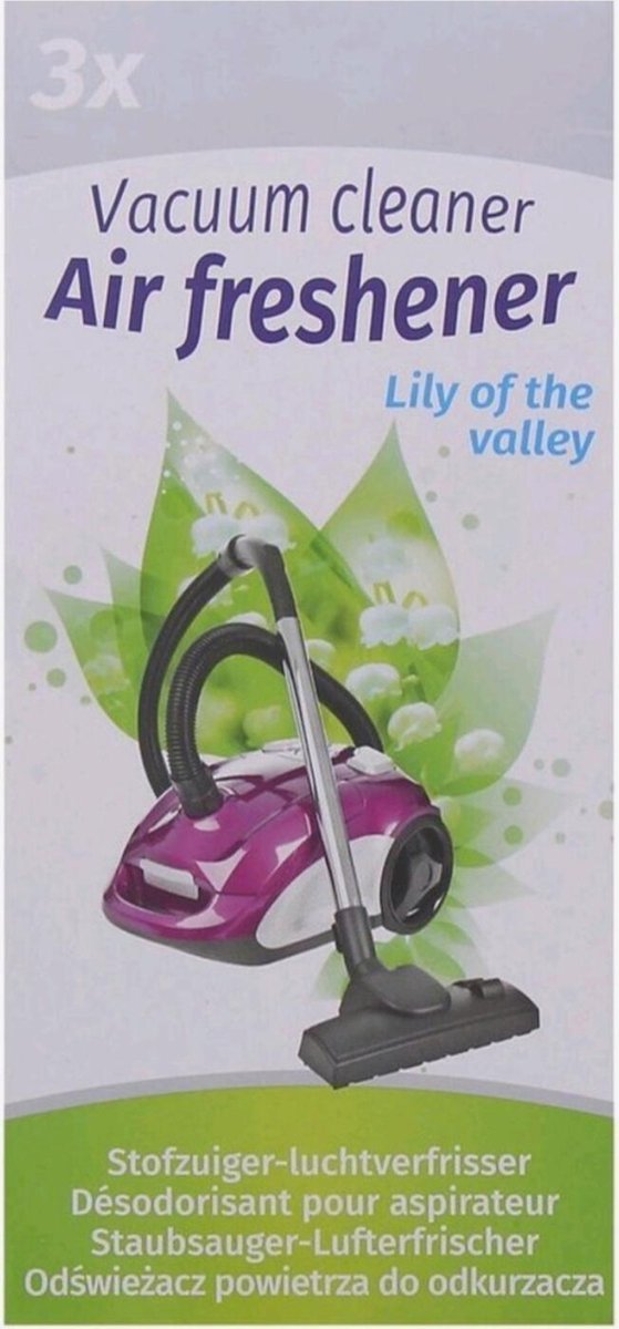 Stofzuiger Luchtverfrisser LILY OF THE VALLEY - Set van 3 zakjes in 1 doosje - Groen - voor de stofzuiger - Scented bags for Vacuum Cleaner