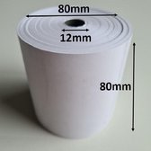 Thermorol 80x80x12 mm wit BPA-vrij - per 20 rollen