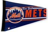 USArticlesEU - New York Mets - NY -  MLB - Vaantje - Baseball - Honkbal -  Sportvaantje - Pennant - Wimpel - Vlag - Blauw/Oranje/Wit - 31 x 72 cm