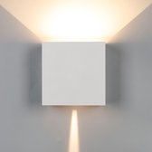 DAVOS Wandlamp LED 2x10W/915lm Rechthoekig Wit