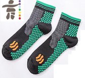 Inuk - Compressie sok - sportsokken stevig - zit fantastisch - comfortabel solide sokken voor goede doorbloeding - kort model - Maat 40- 43