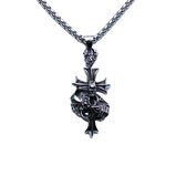 HAUNTED DESIRE®️ - Schedelketting - Gothic sieraden - Satan ketting - Skull ketting - Kruis hanger - Kruis ketting mannen en vrouwen - Gothic accessoires - Halloween accessoires