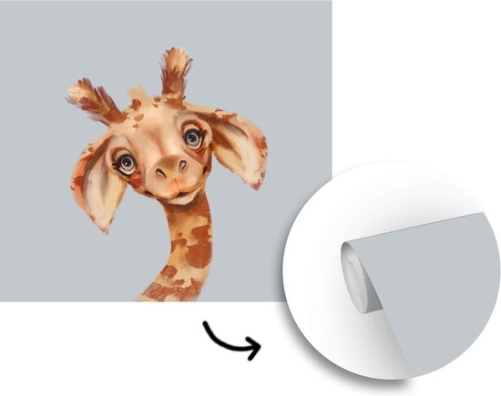 Papier Peint - Papier peint photo Girafe - Jungle - Animal - Largeur 350 cm x Hauteur 350 cm