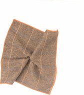 ELADIO | Coffee colored hanky with herringbone pattern