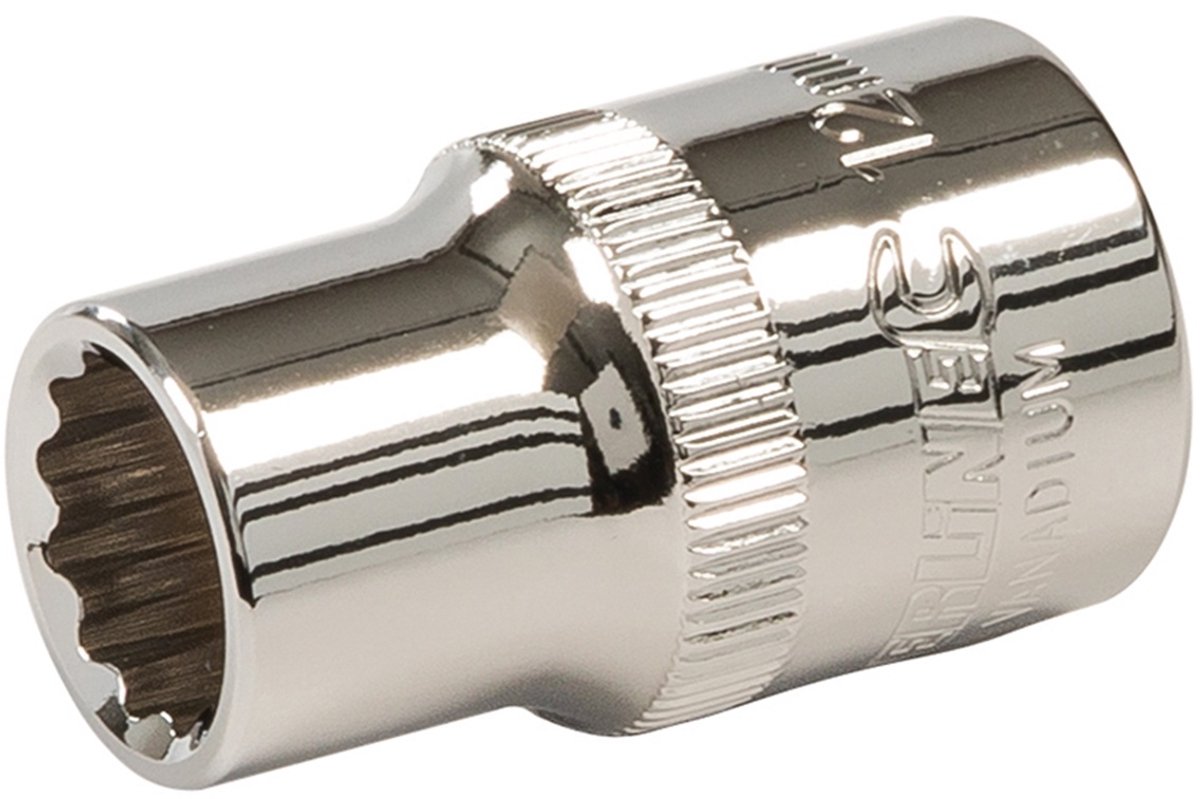 Silverline Metrische Veeltand - 12 Tands Dop - 1/2 Inch - Maat 12 mm
