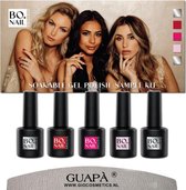 GUAPÀ® Gellak Starterspakket | Gelnagels | Gellak Set | Pink Gellaç | Gel Nagellak | Soakable Gel Polish | 5 x 7 ml Pink Gellak