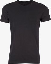 Unsigned heren T-shirt katoen/elastaan - Zwart - Maat M