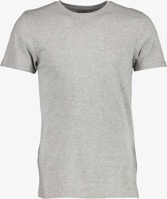 Unsigned heren T-shirt grijs ronde hals - Maat S