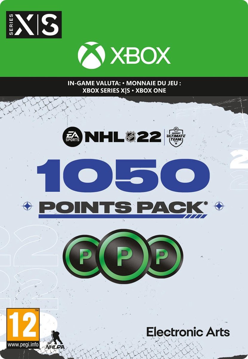 NHL 22: 1050 Points - Xbox Series X + S & Xbox One Download - In-game Tegoed - Niet beschikbaar in België
