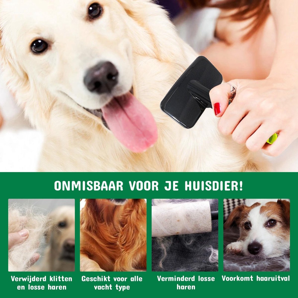 Hond Slicker Borstel Roestvrij Staal Verzorging Huisdier Kam