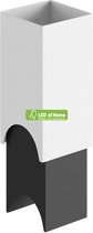 LEDatHOME - Syntax S14d lamphouder kit voor lineaire LED-lamp - Wit gelakt aluminium