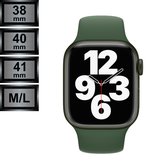 RipaWare Sport Watch bandje - Geschikt voor Apple - Silicone - 38, 40, 41mm - M/L - klavergroen