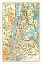 Pocket Sized - Found Image Press Journals- Vintage Journal Map of Manhattan and Bronx, New York