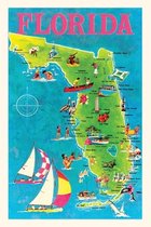 Pocket Sized - Found Image Press Journals- Vintage Journal Map of Florida