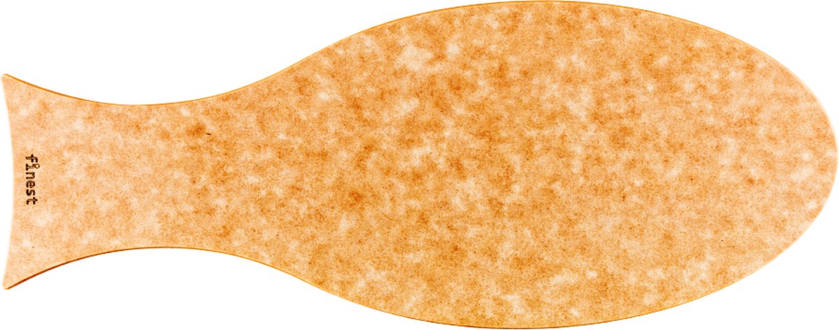 Finest by ATMK - SCHEVENINGEN - Duurzaam & vaatwasserbestendig - borrelplank, snijplank en serveerplank - vis - bruin - 16x40cm