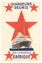 Pocket Sized - Found Image Press Journals- Vintage Journal African Ship Travel Poster