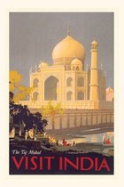 Pocket Sized - Found Image Press Journals- Vintage Journal Taj Mahal, India Travel Poster