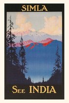 Pocket Sized - Found Image Press Journals- Vintage Journal Simla Travel Poster