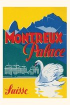 Pocket Sized - Found Image Press Journals- Vintage Journal Montreux, Switzerland Travel Poster