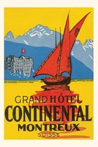 Pocket Sized - Found Image Press Journals- Vintage Journal Montreux, Switzerland Travel Poster