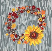 Plaid - Let's paint - Schilderen op nr - 35cm x 35cm - Fall Wreath
