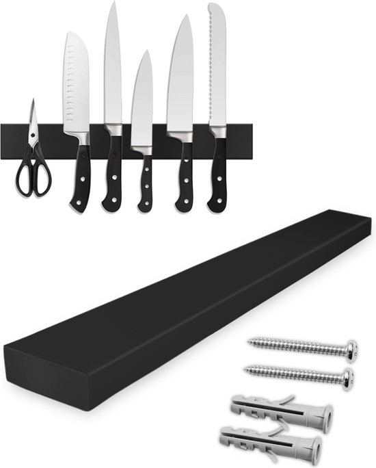 Aimant pour couteaux - Avec couche de protection en silicone pour couteaux  - Vis et