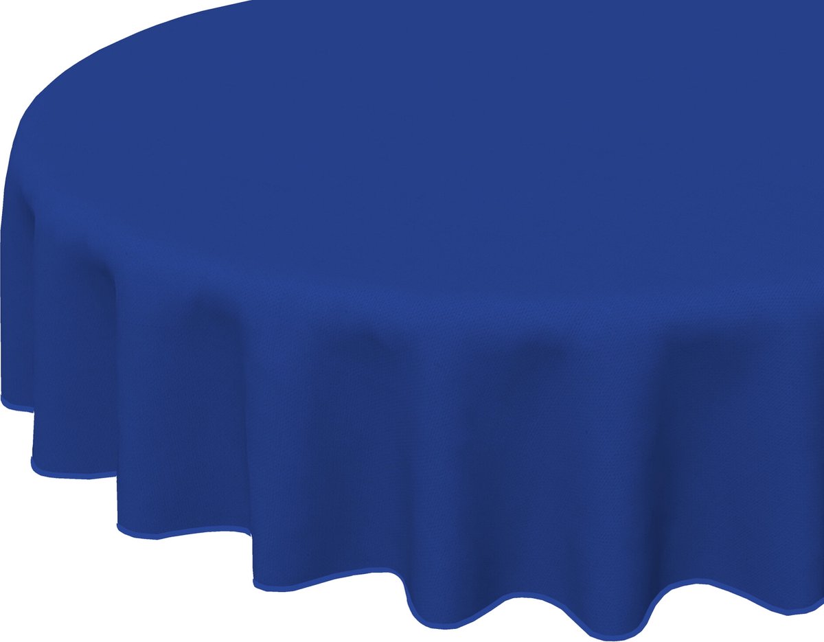 Bluvardi Katoenen Tafelkleed - rond - Panama Royal Blue -150 cm