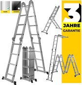 Craftfull 6 in 1 Knikladder CF-104A Aluminium Multifunctionele Ladder Vouwladder 4.7m