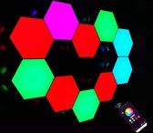Hexagon Led Panelen - Bedienbaar met App - RGB Led verlichting - Gaming - Valentijn cadeautje voor hem - 6 stuks
