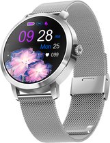 O.M.G Elegante Dames Smartwatch Zilver - Smartwatch - Smartwatch dames - Activity tracker - Horloges voor vrouwen - Horloge - Stappenteller - Bloeddrukmeter - Hartslagmeter