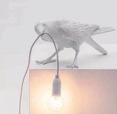 Vogel lamp / Tafel / woonkamer lamp - Kraai lamp / vogellamp / - Standing - wit - Inclusief LED lamp - trendy Woonaccessoire - Sfeer lamp - interieur