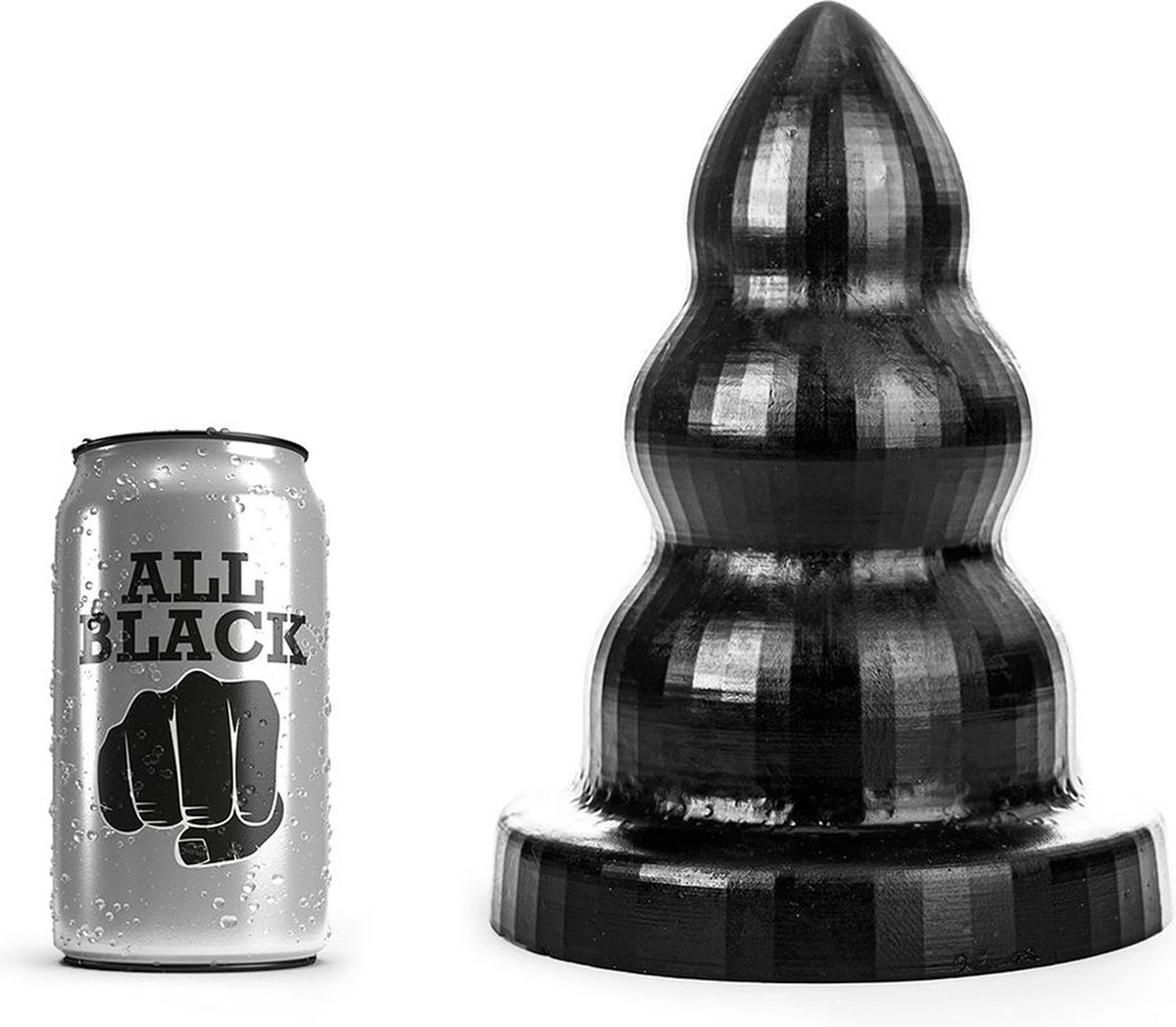 Goedkoopste All Black - Triple Pleasure Buttplug - Zwart S