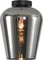 Plafondlamp Tombo 23cm Titan - Ø23cm - E27 - IP20 - Dimbaar > plafoniere spiegel smoke glas | plafondlamp spiegel smoke glas | plafondlamp eetkamer spiegel smoke glas | plafondlamp