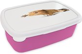 Lunch box Rose - Lunch box - Boîte à pain - Gecko marchant - 18x12x6 cm - Enfants - Fille