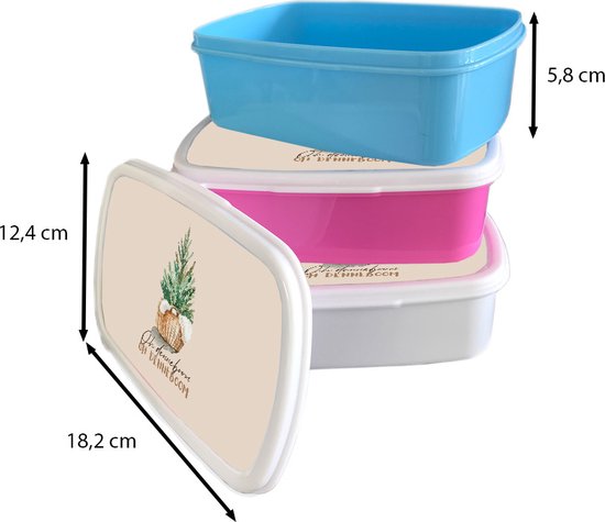 Boîte à pain Wit - Boîte à lunch - Boîte à pain - Oh pin oh pin - Noël - Proverbes - Citations - 18x12x6 cm - Adultes - Cadeau Sinterklaas - Distribution de cadeaux pour enfants - Chaussures cadeaux Sinterklaas