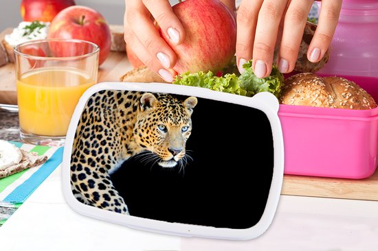 Lunch box Rose - Lunch box - Lunch box - Panther - Chasse - Zwart - 18x12x6 cm - Enfants - Fille