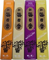 DongDong - Kadopakket - Japanse wierookstokjes - Amber-Vanilla-Musk-Patchouli