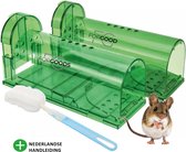 Forgoods Muizenval - Diervriendelijke Muizenvallen Voor Binnen en Buiten - 2 stuks - Met Schoonmaakborstel - Model 2024