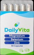DailyVita - Magnesium + Selenium + Zink - 20 mg Zink - 30 vegan capsules - Voedingssupplement